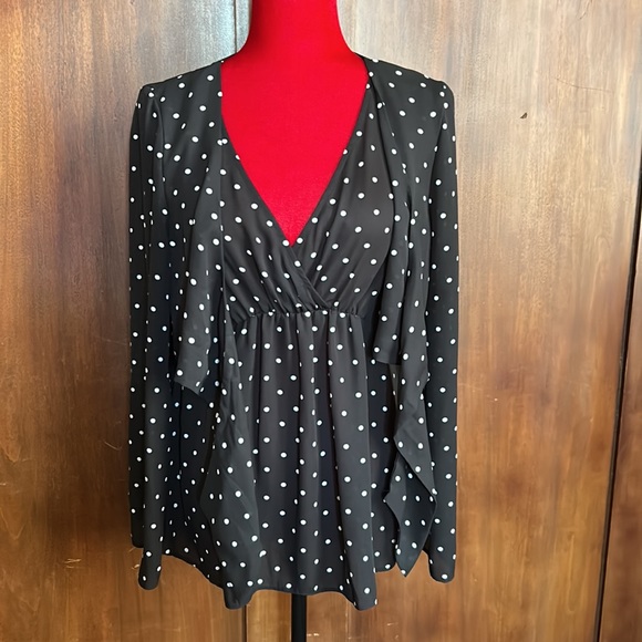Polka Dot Babydoll Blouse ASOS 8 - Picture 6 of 11